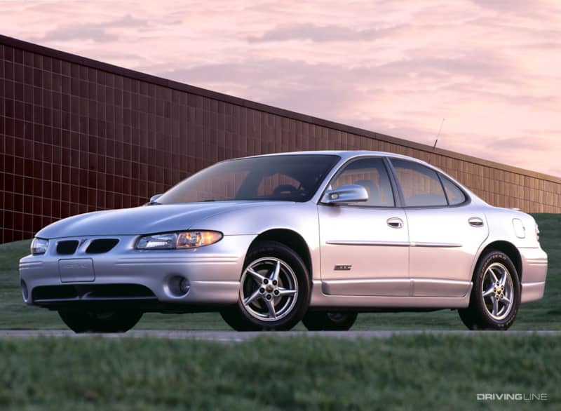 Pontiac Grand Prix GTP silver side view