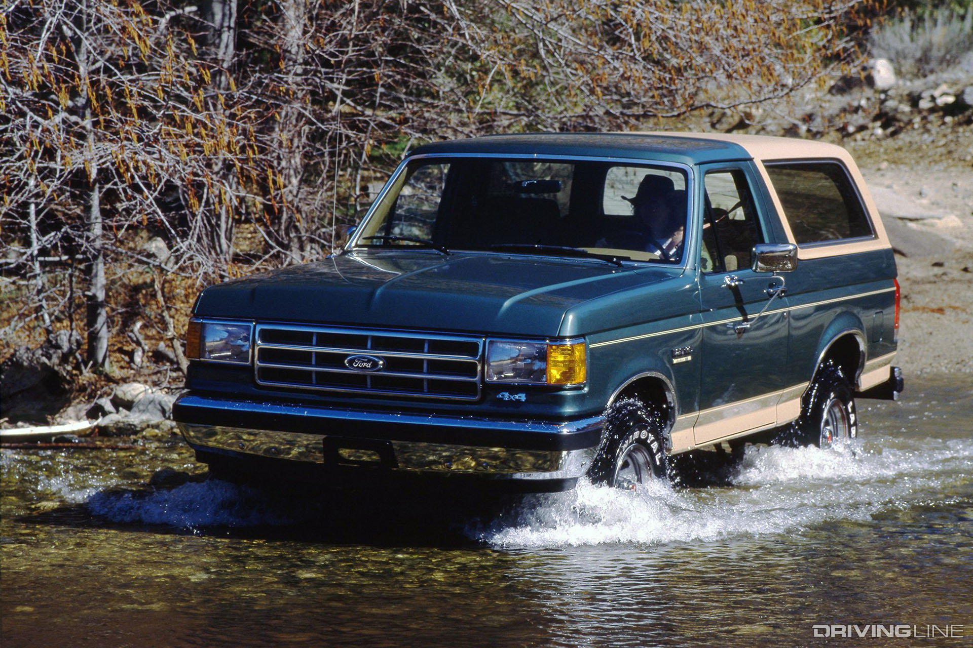 Ford Bronco In River