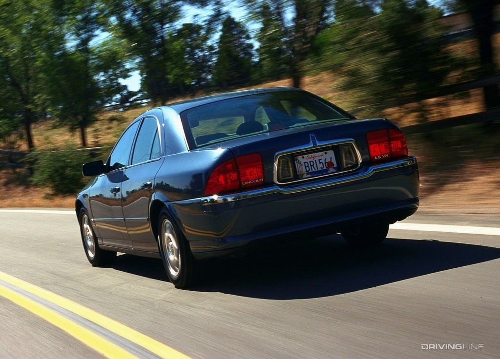 Lincoln LS rear on highway
