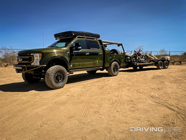 Ford Super Duty towing with Recon Grappler all -terrain tires