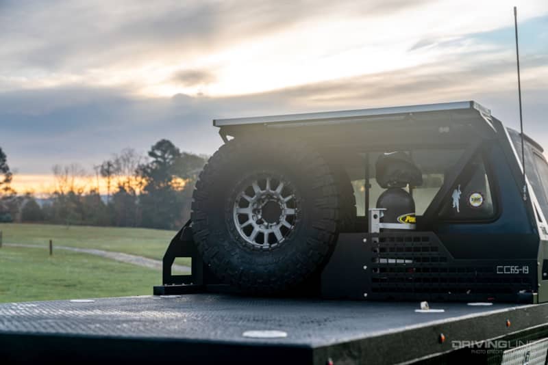 2021 Ford E350 4x4 flatbed spare Nitto Ridge Grappler tire close up
