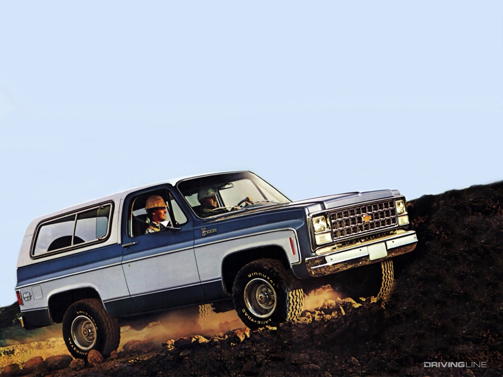 Chevrolet K5 Blazer off-road uphill two-tone