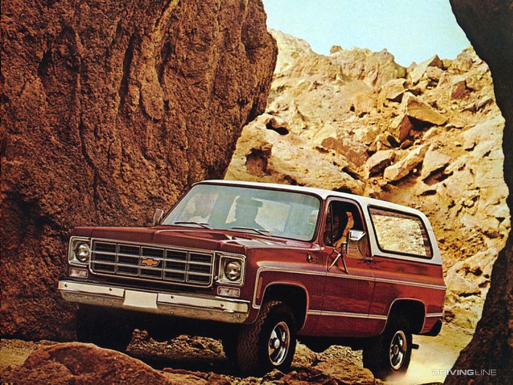 Chevrolet K5 Blazer in canyons in red