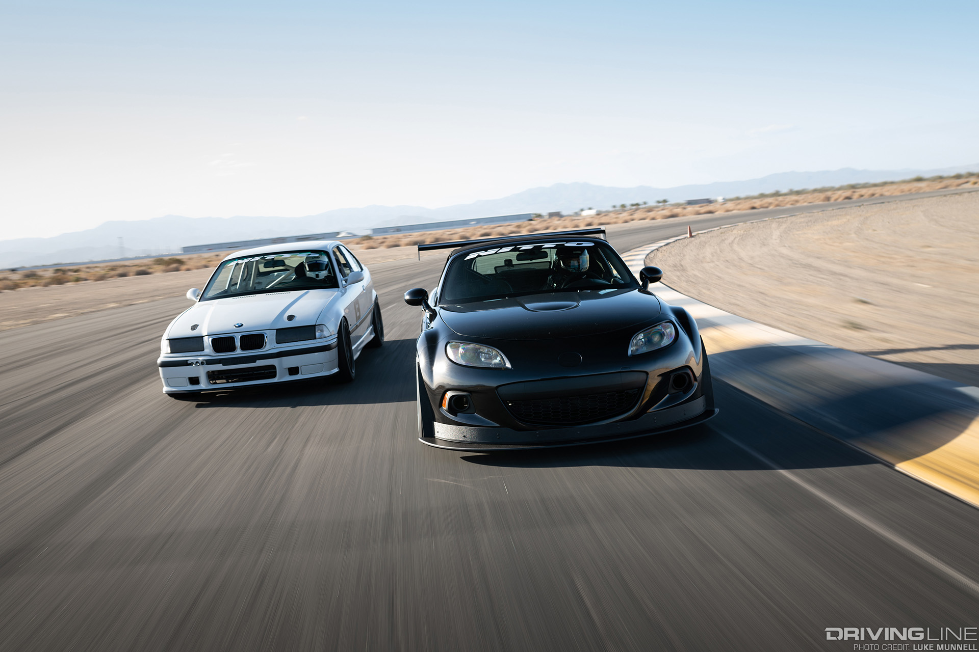 nitto tire driver battles time attack racing at Chuckwalla raceway