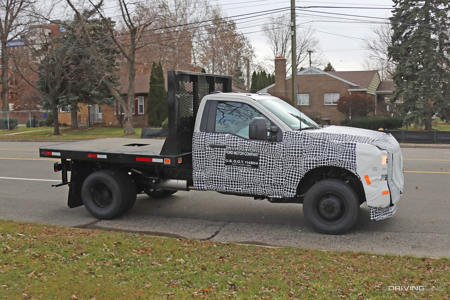 Spy Photos: 2023 Ford Super Duty F-350 XL Chassis Cab Truck on road