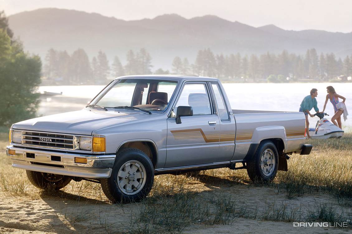 Toyota Truck with vintage graphics