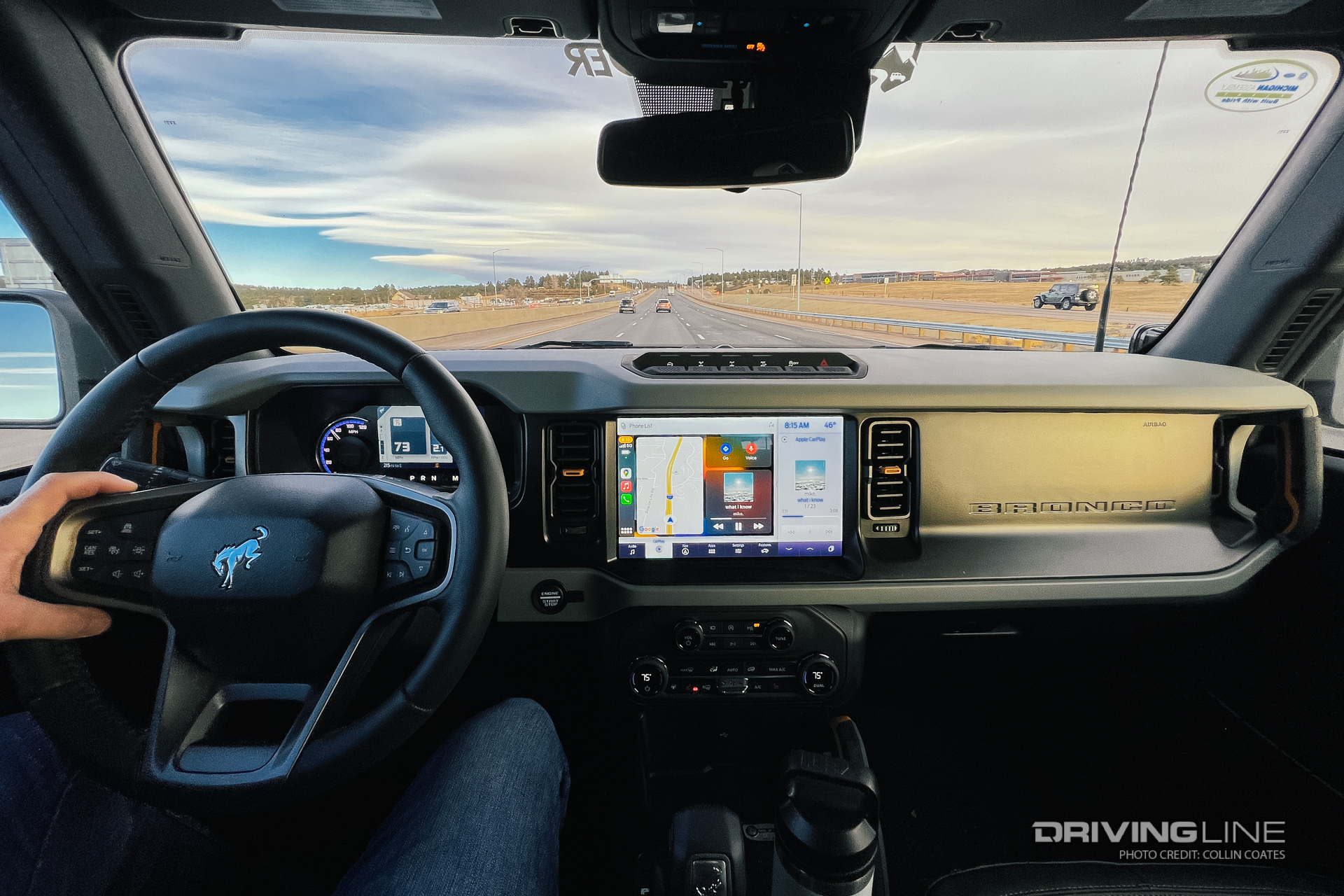 interior cockpit of the new Ford Bronco.