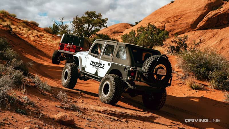climbing z turn at moab rim trail