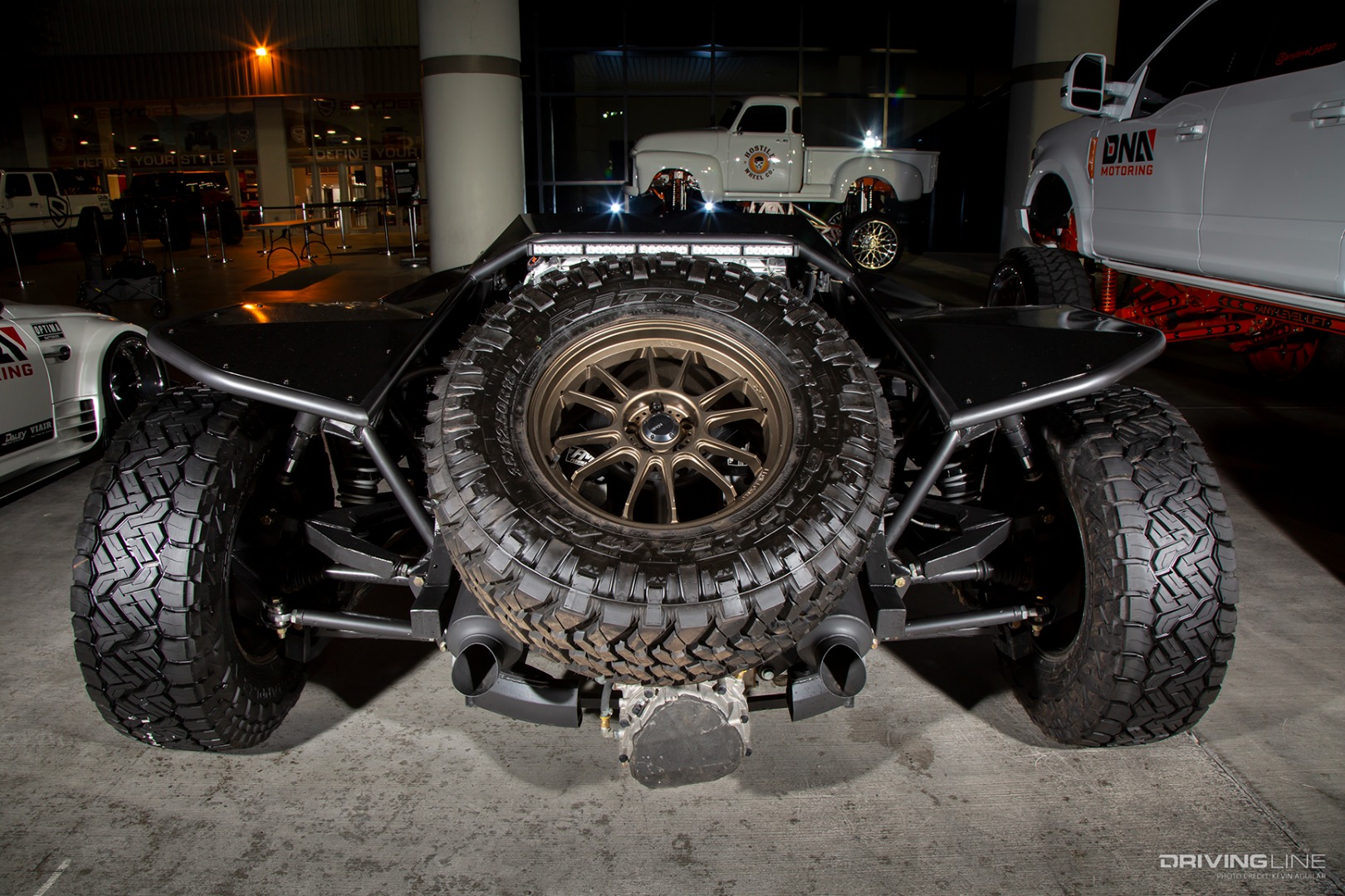 Nitto Trail Grappler tire as a spare on a lifted Lamborghini Huracan