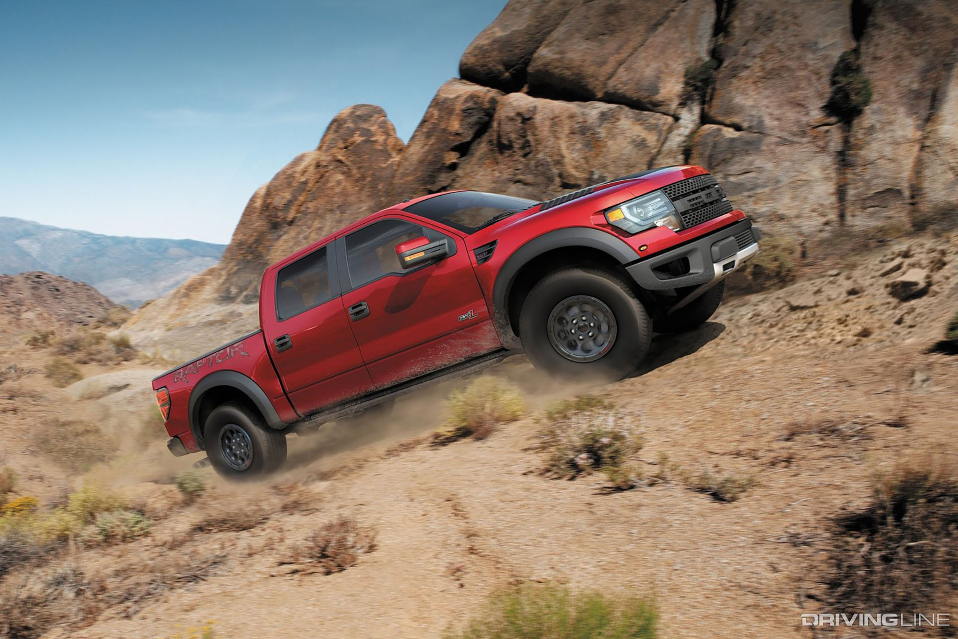 Ford F-150 Raptor First Gen climbing a hill