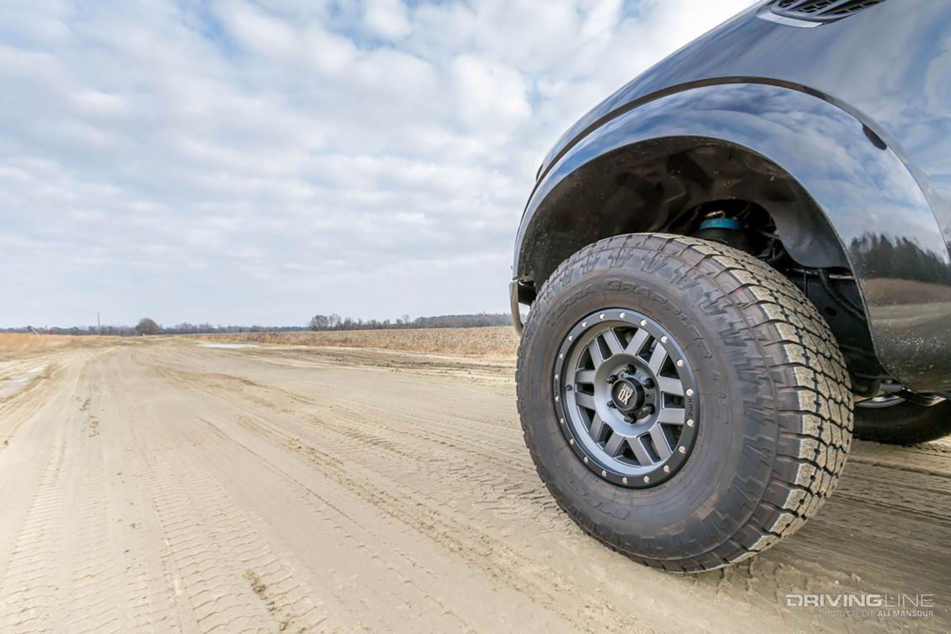 Nitto Terra Grappler G2 on front of Ford Raptor