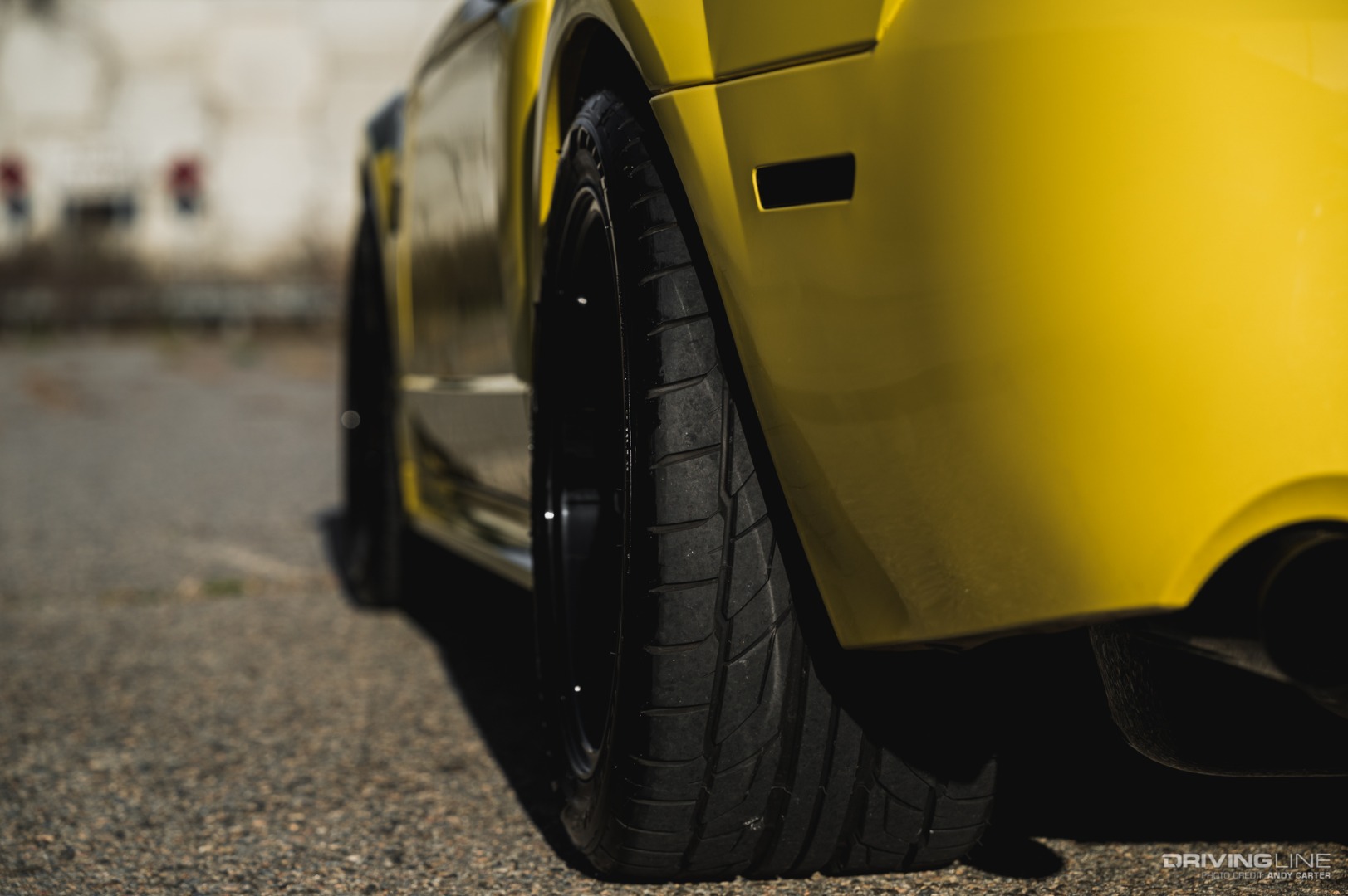 Rear of Ford Mustang Cobra with NT555 G2 tires