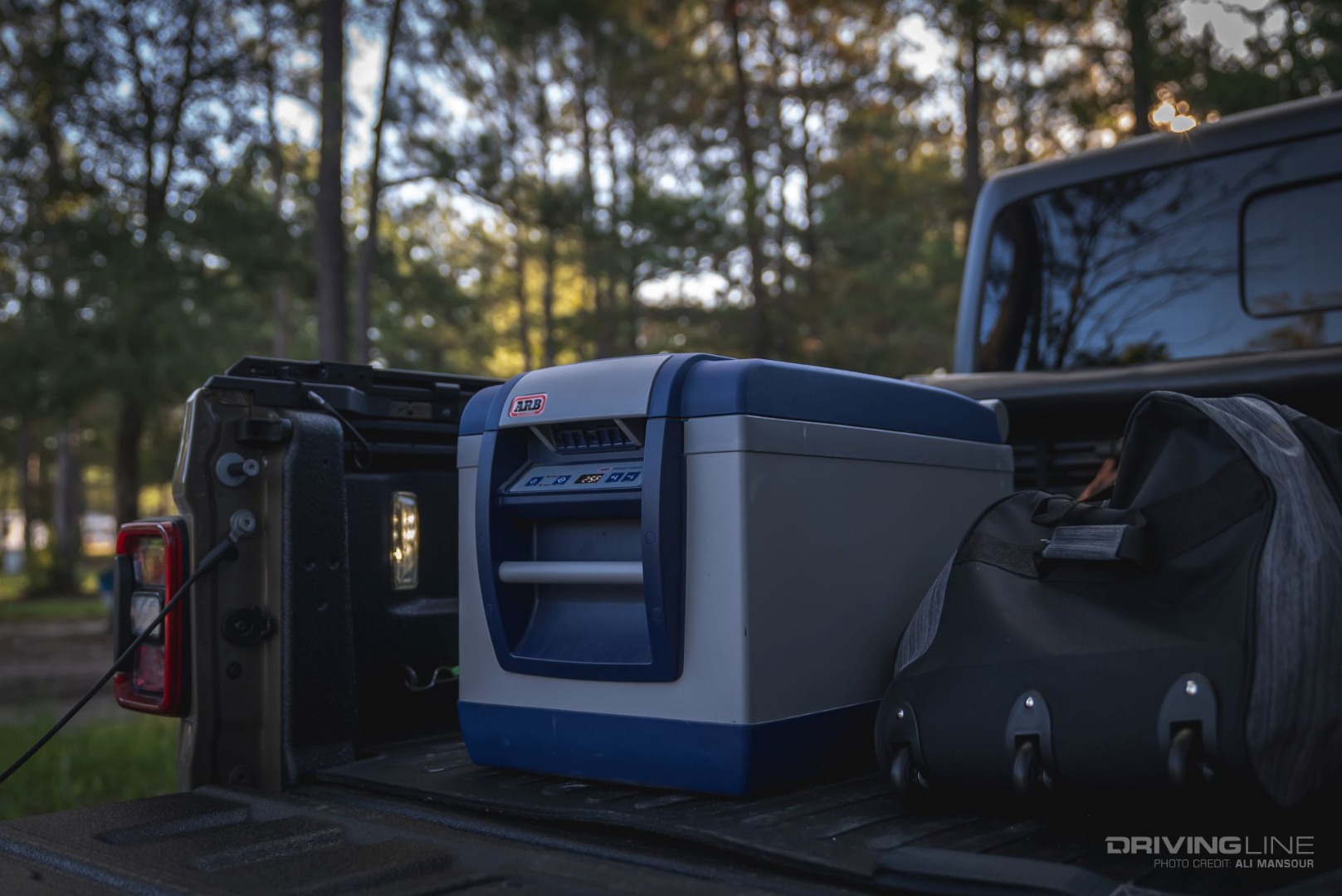 EcoFlow Delta Mini Charging Station running an ARB portable refrigerator