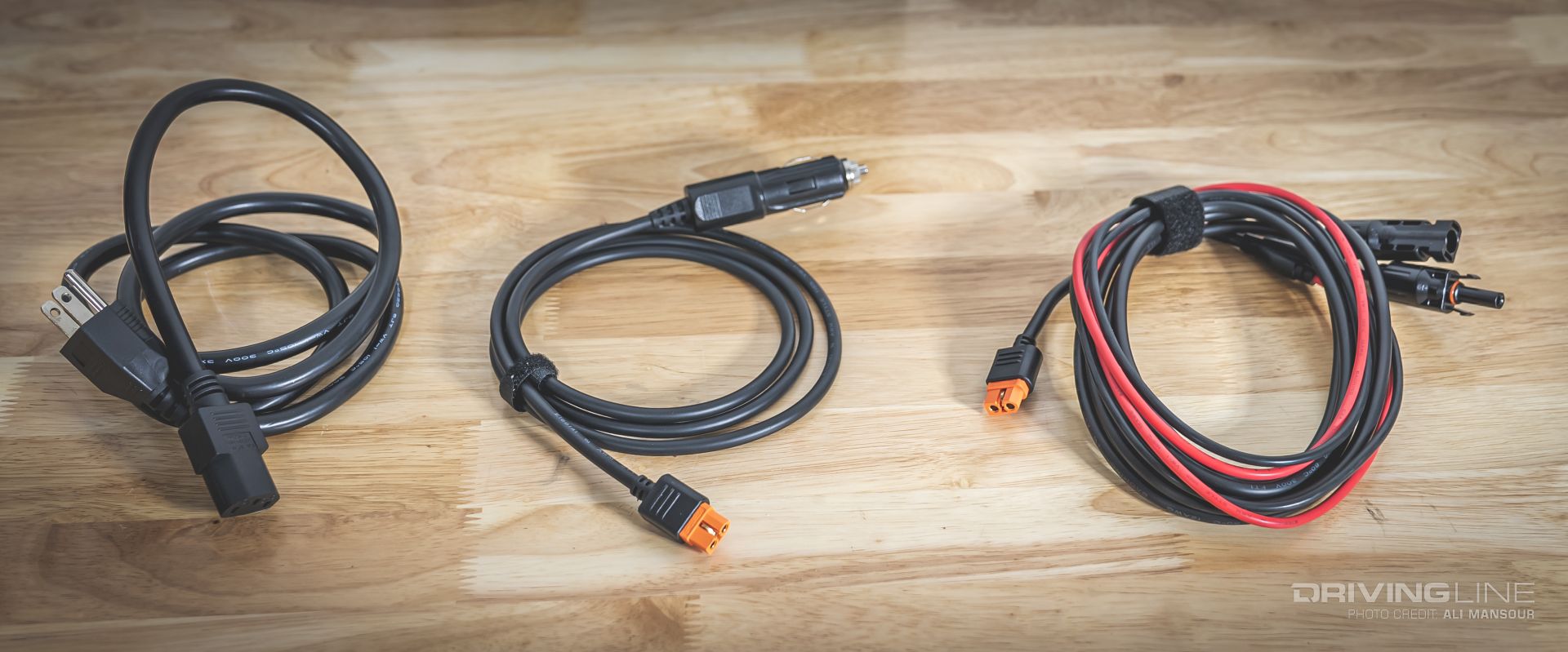 cables and charging options for EcoFlow Delta Mini Charging Station Overland Gear