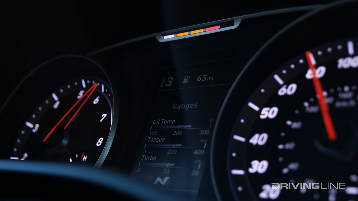 2022 Hyundai Veloster N gauge cluster