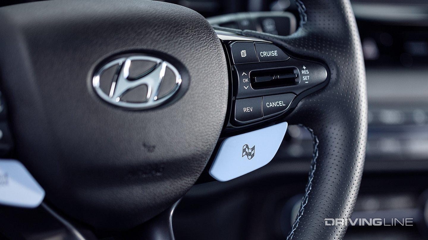 2022 Hyundai Veloster N button on steering wheel