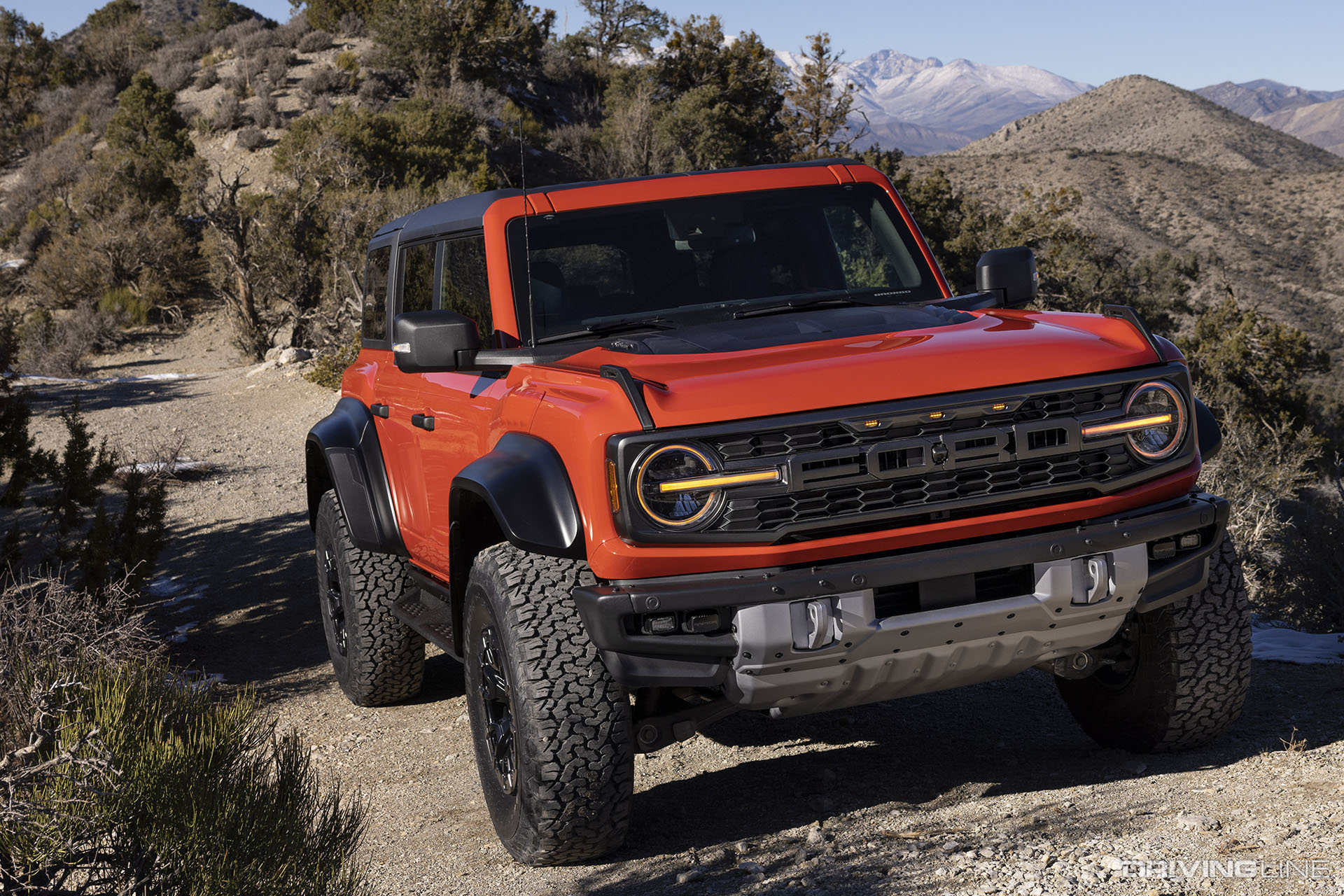 2022 Ford Raptor Bronco on Trail