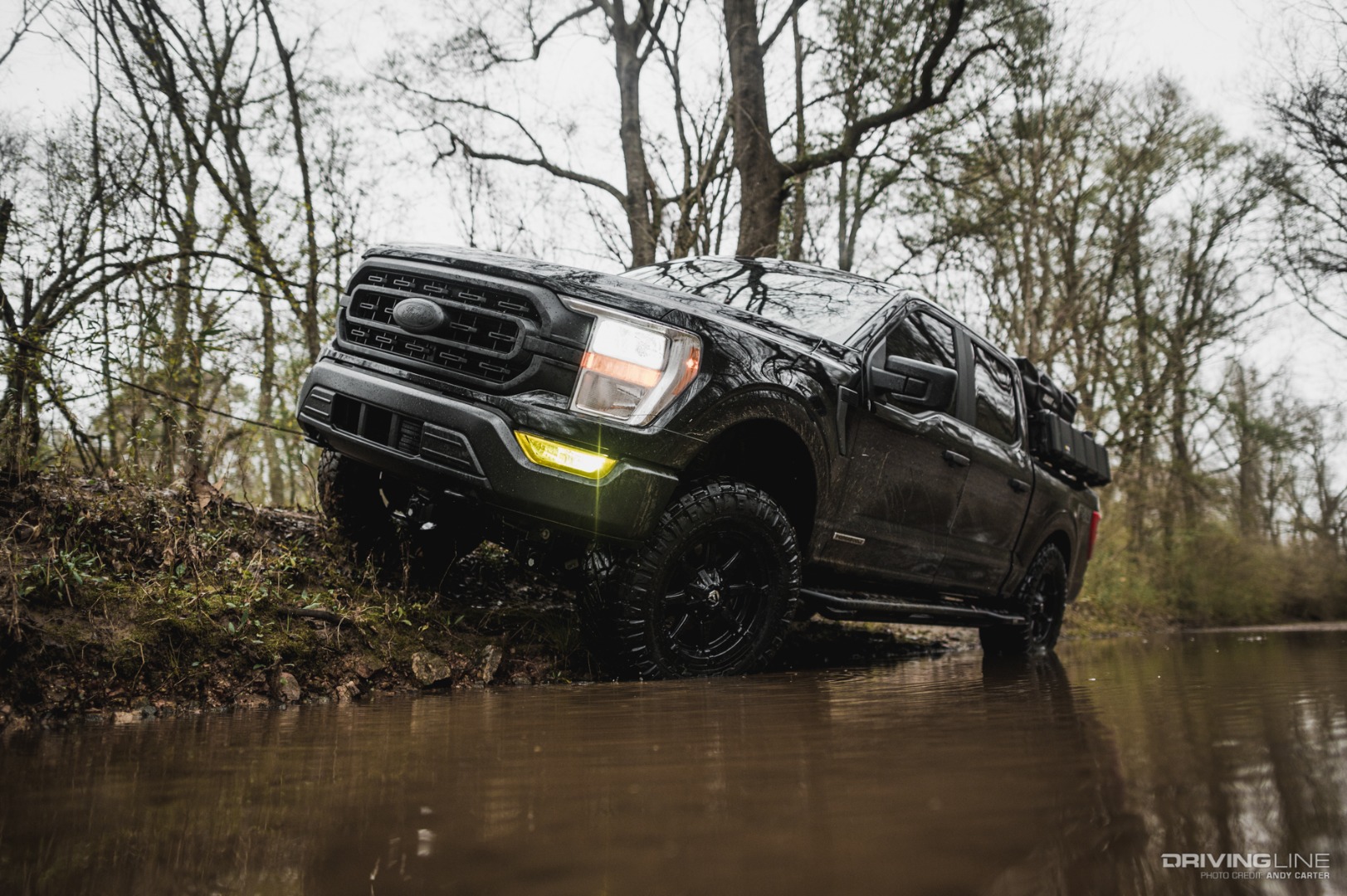 Ford F150 Powerboost driving through water