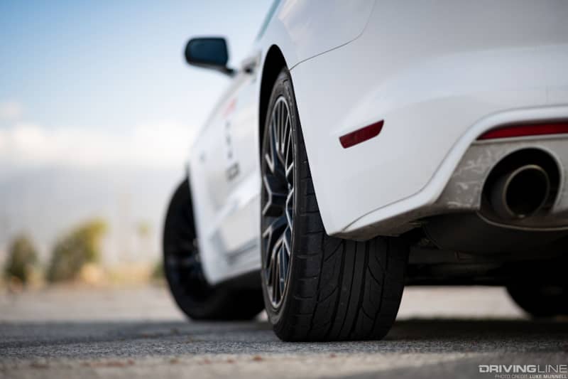 S550 Mustang GT White on Nitto NT555 G2 tires