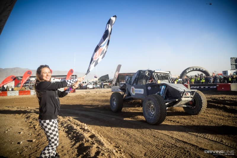 Marcos Gomez crossing the line to finish fourth at the Nitto Race of Kings
