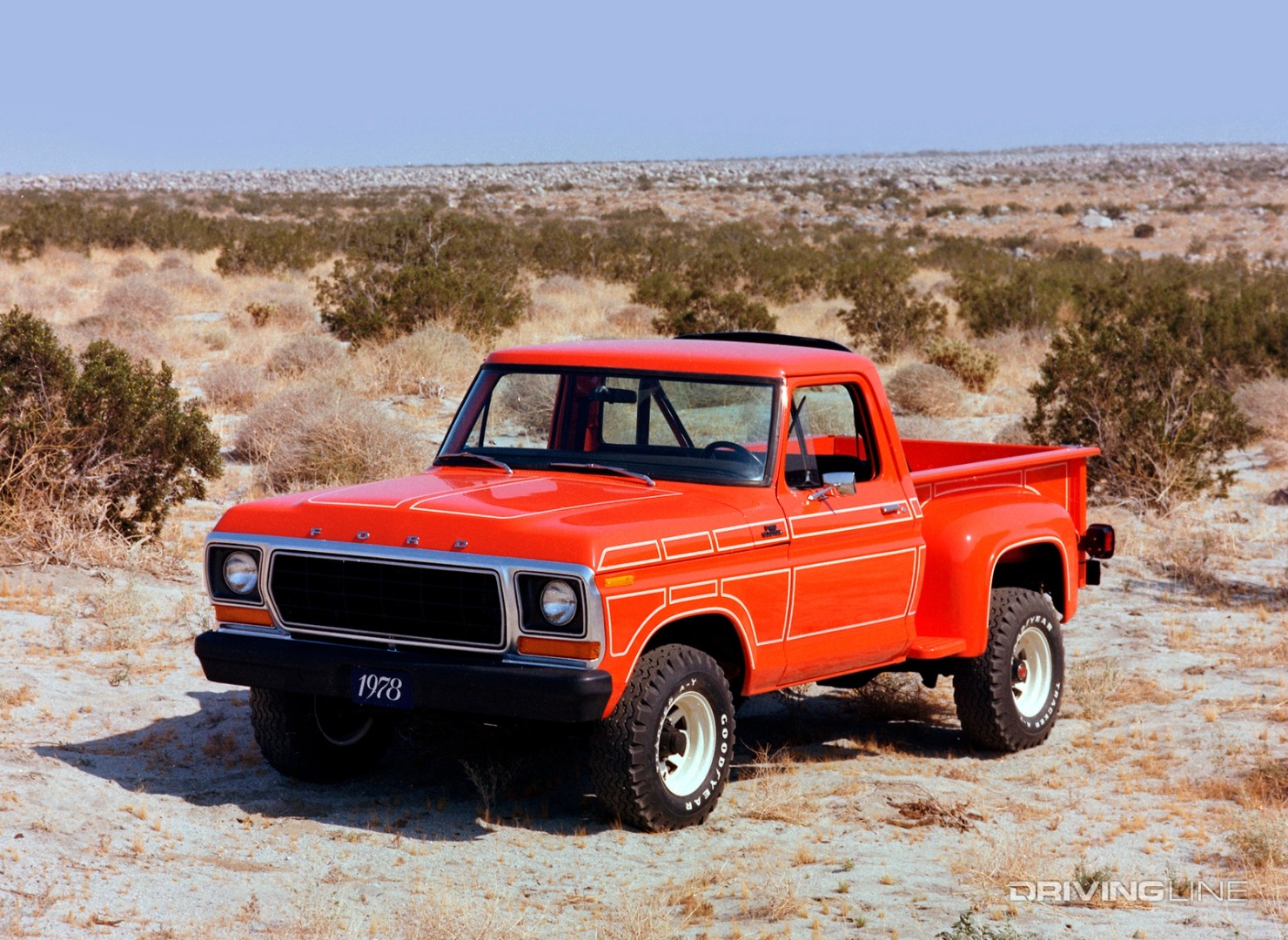 1978 Ford F-100 orange stepside