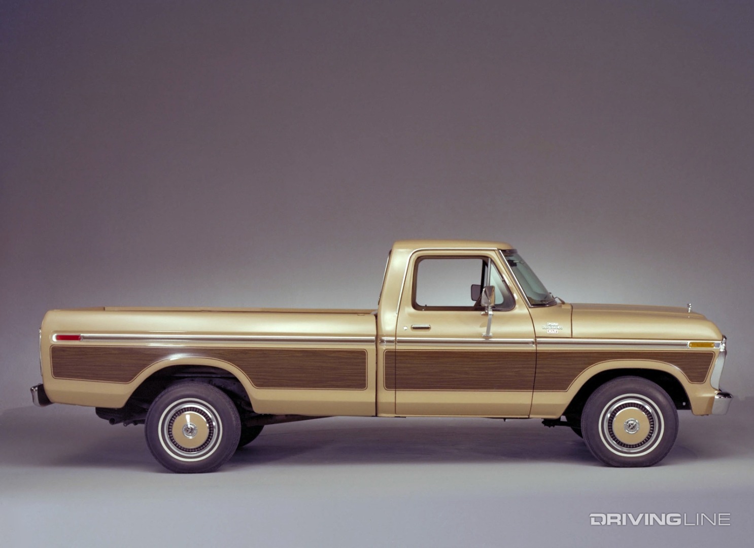 1973 Ford F-150 tan with brown stripe