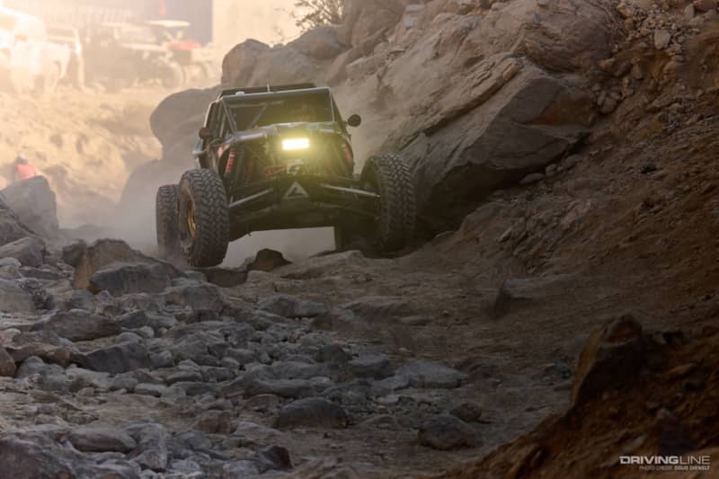 Bryan Crofts driving through a canyon
