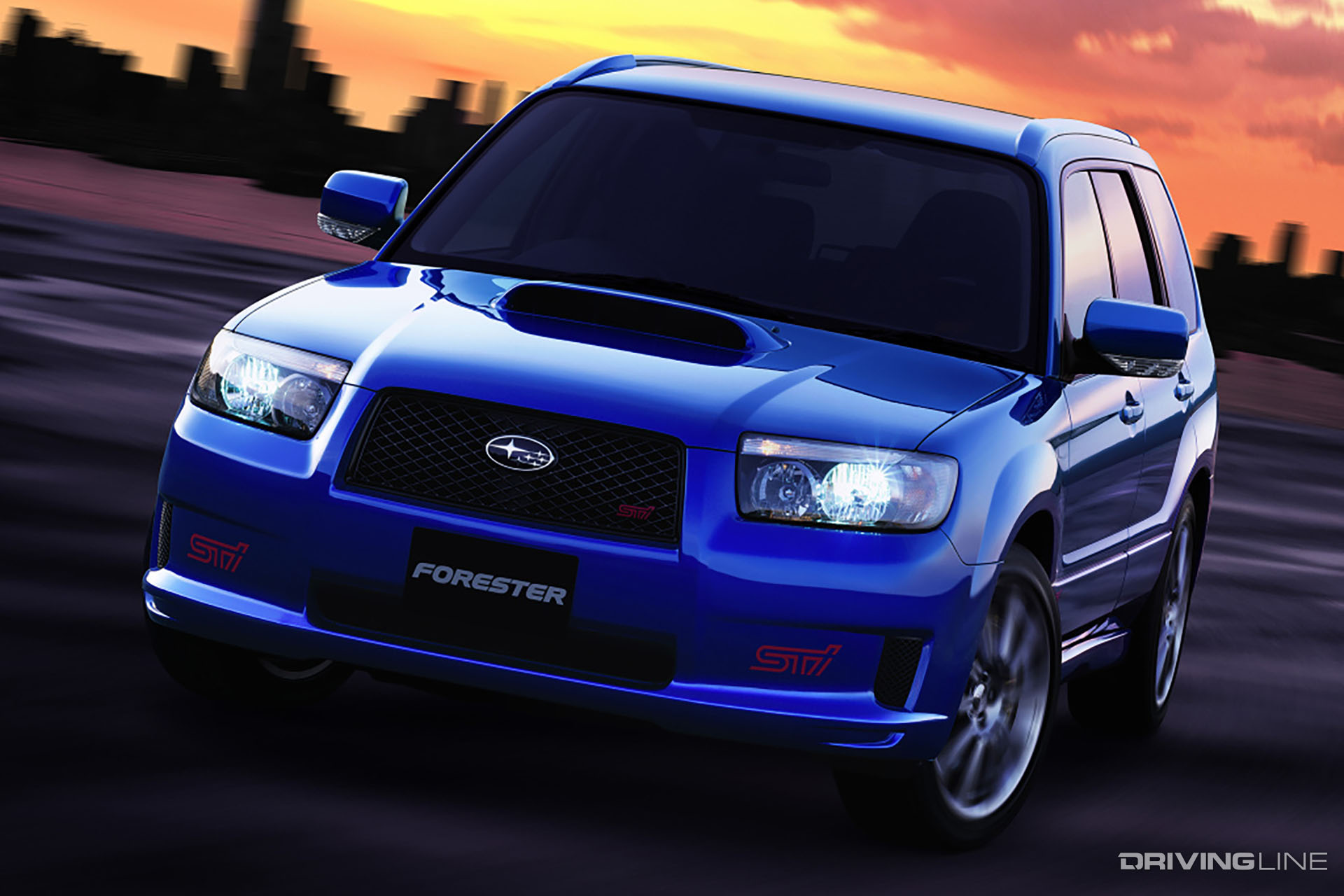 Subaru Forester STI Front View Blue