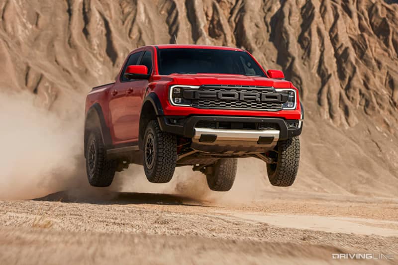 2023 Ford Ranger Raptor Jumping