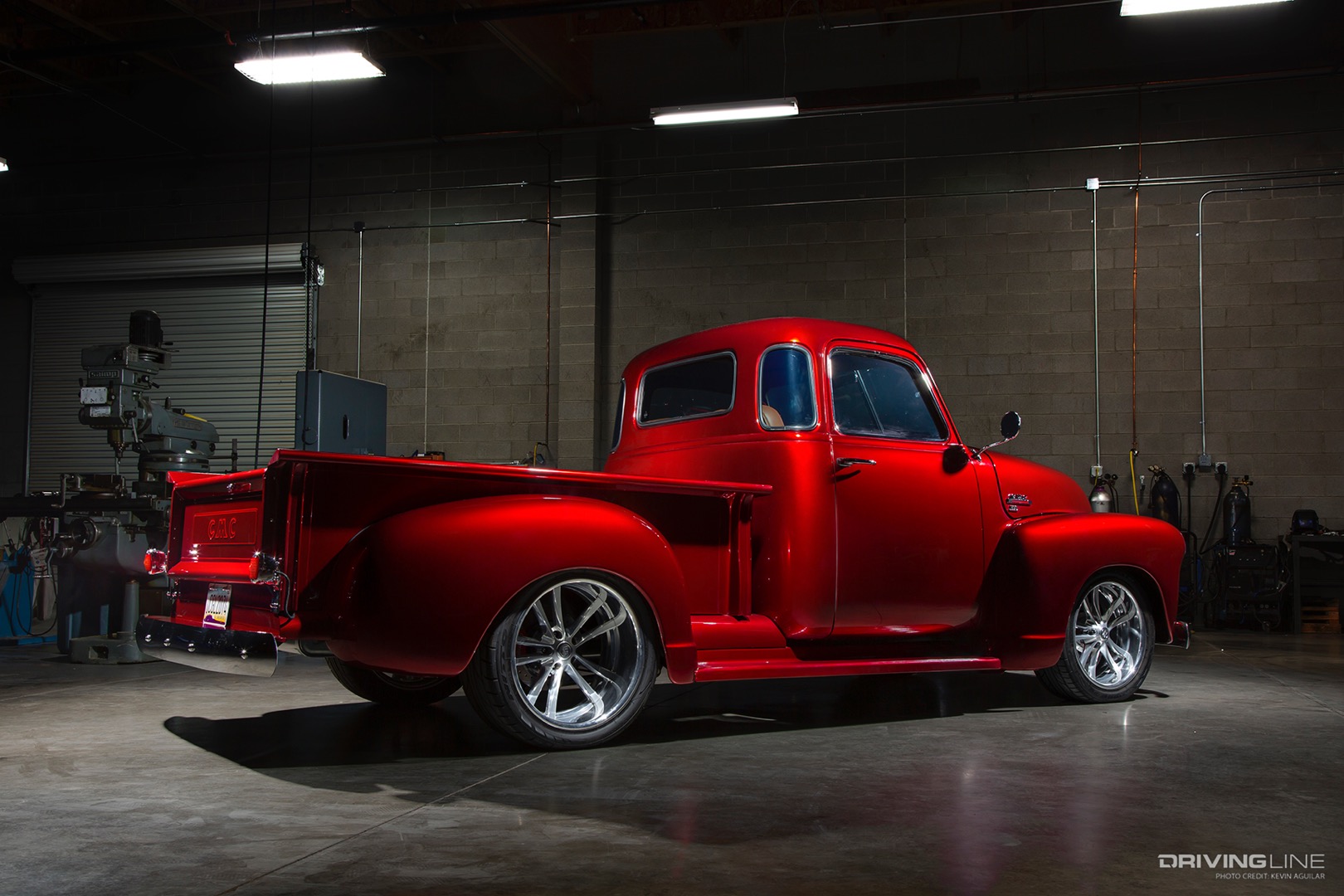 Rear of Mike Shannon's 1950 GMC Built by Fat Fender Garage