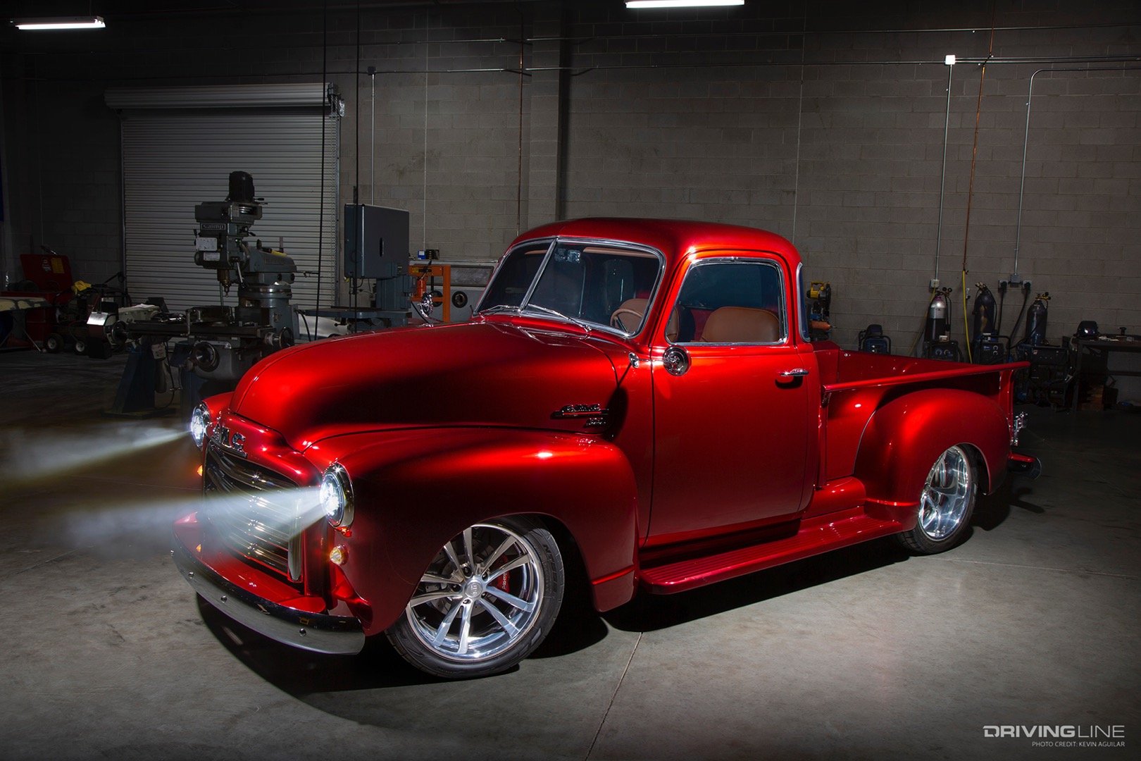 Front of Mike Shannon's 1950 GMC Built by Fat Fender Garage