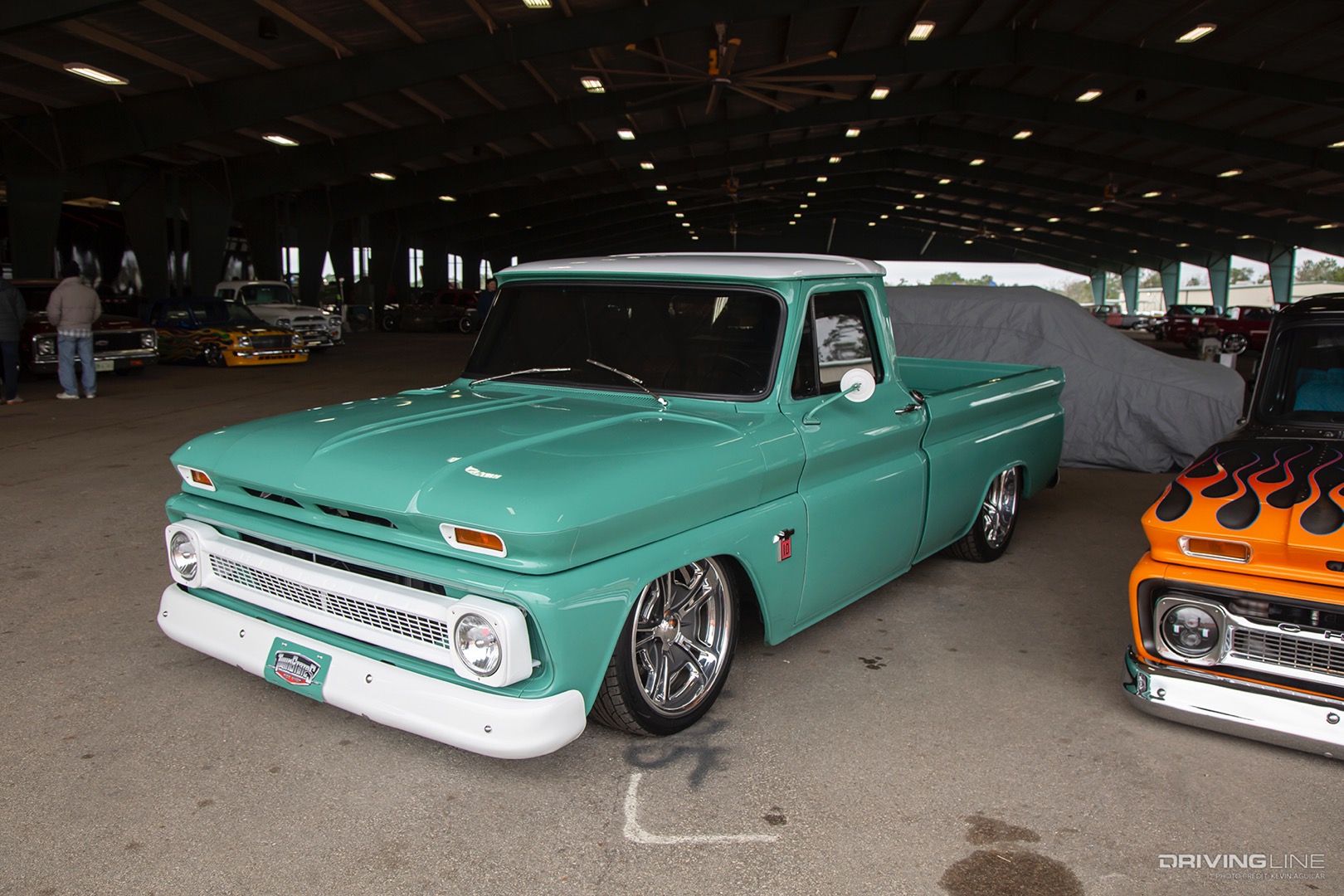 Front of Yancy Busby’s ‘64 Chevy C10 at the 2022 Lone Star Throwdown