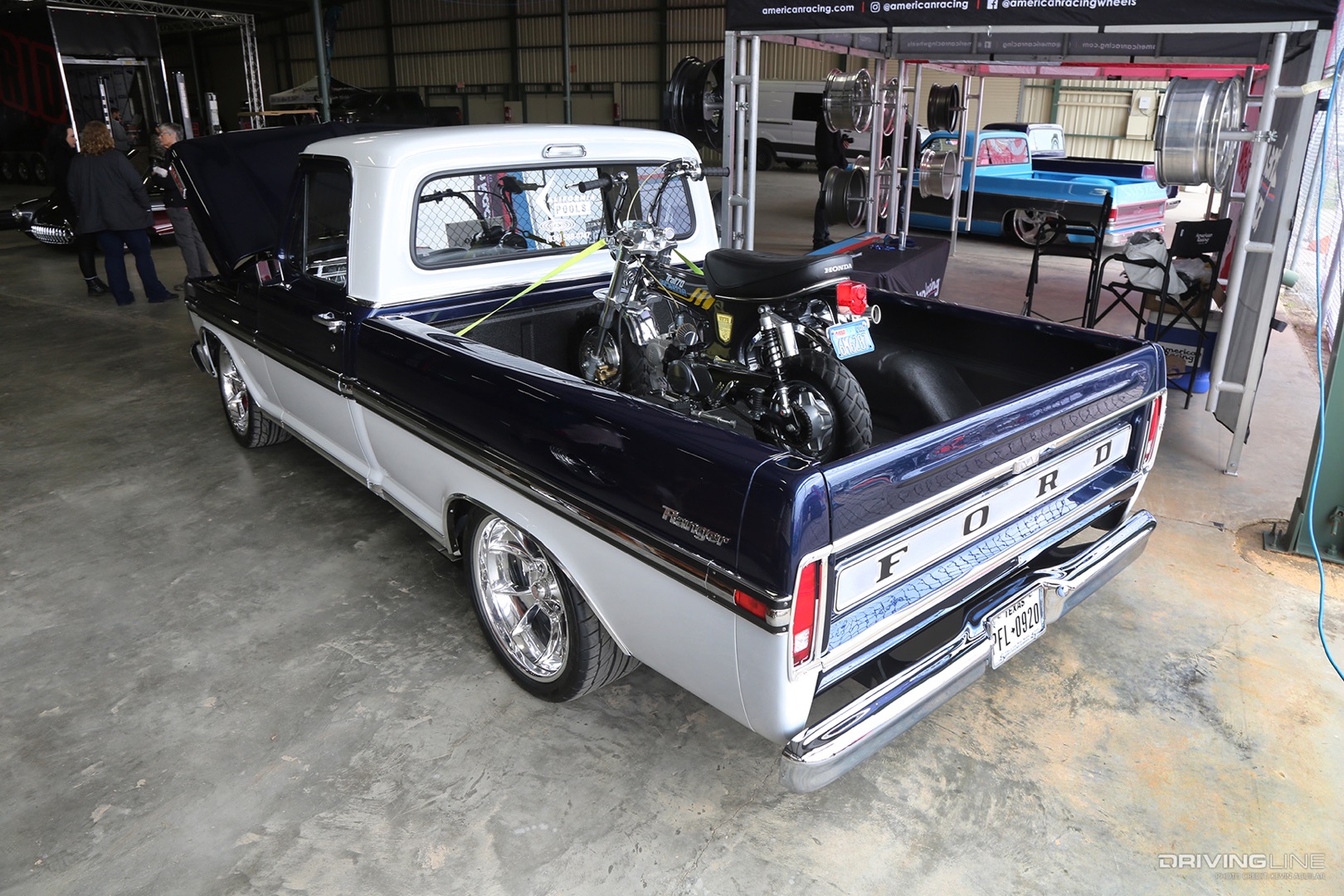 Rear of Randy Pierson’s ’72 Ford F-100 Ranger on Nitto NT555 G2 tires at the 2022 Lone Star Throwdown