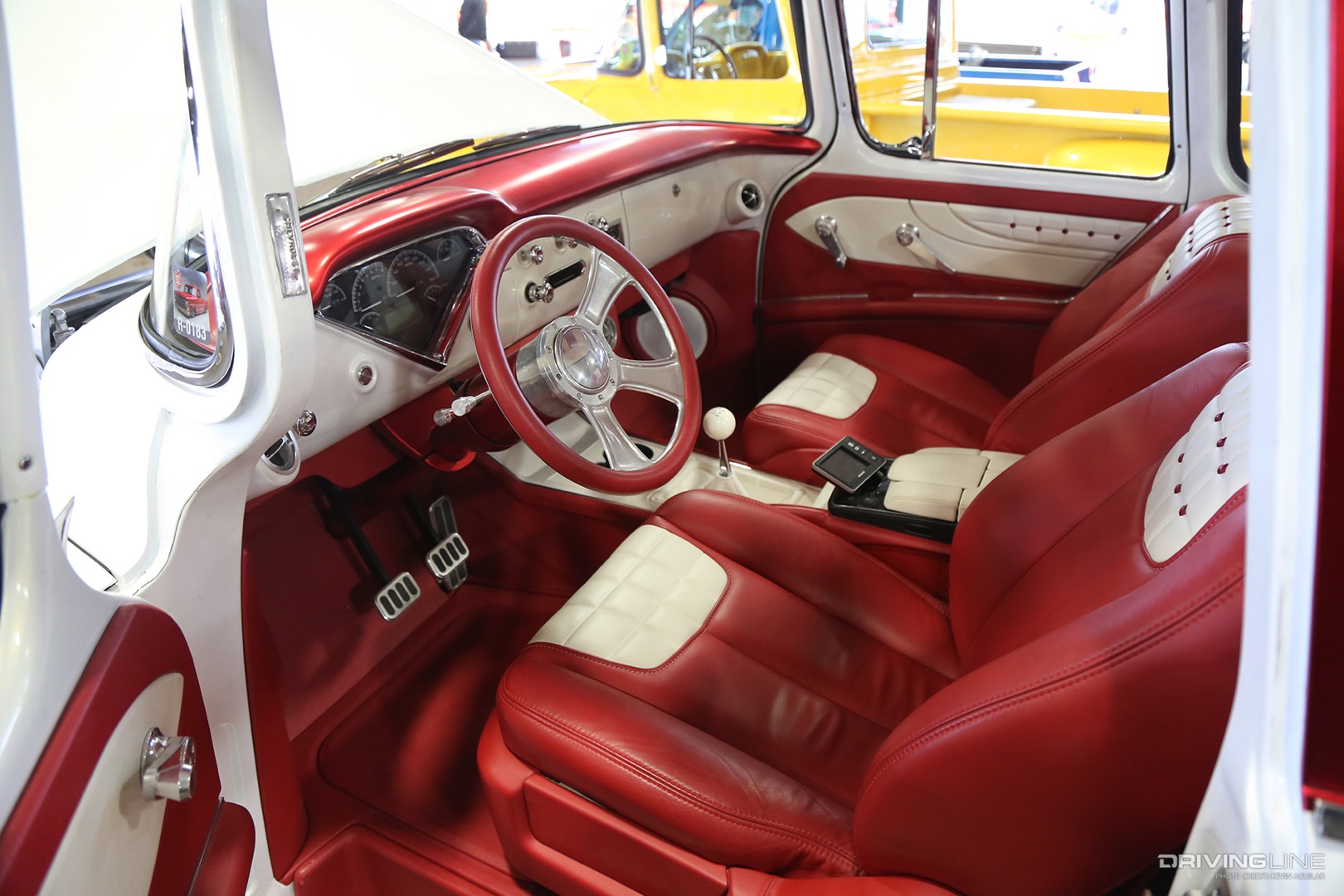 Interior of Daryle Courtney's '55 Chevy Cameo at the 2022 Lone Star Throwdown