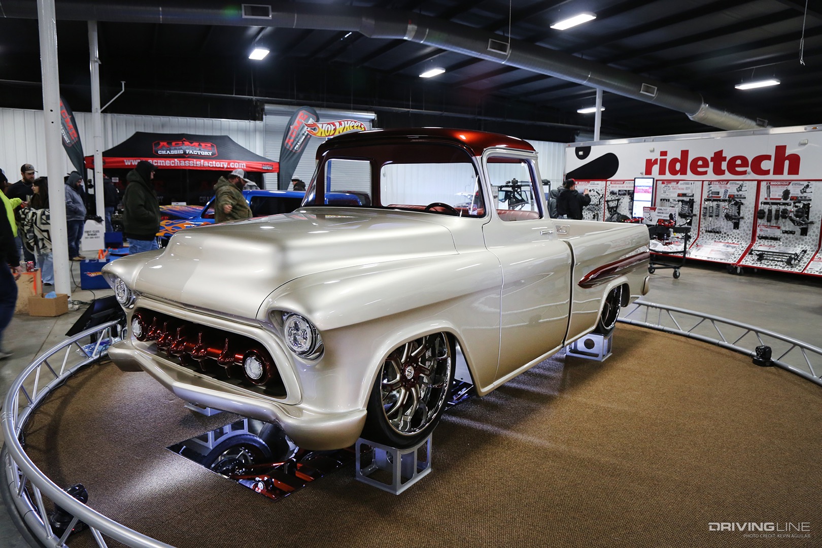 Front of Thomas Kirven’s “Georgia” ’59 Chevy Apache at the 2022 Lone Star Throwdown