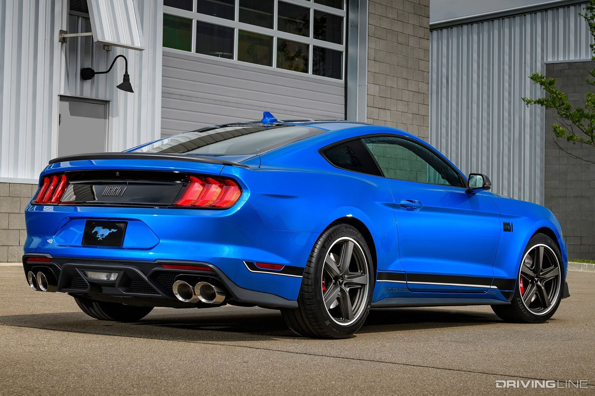2021 Mustang Mach 1 Blue Rear View