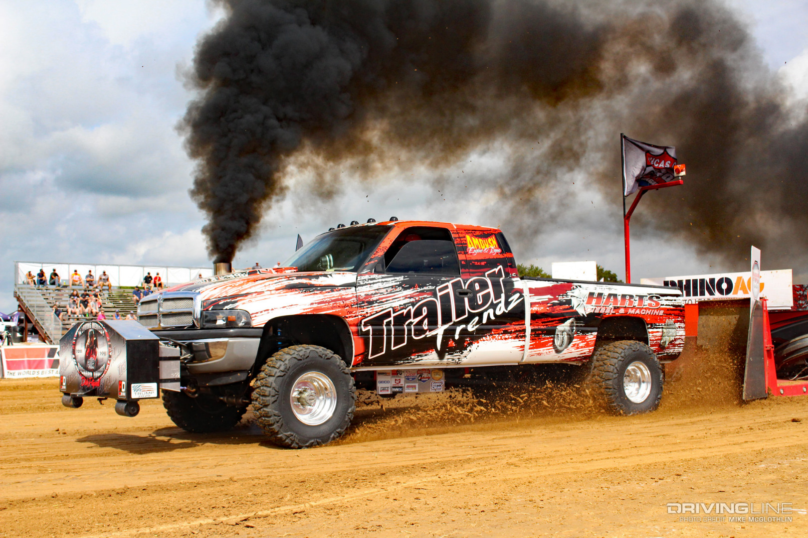 Limited Pro Stock Cummins sled puller using Nitto Mud Grappler tires