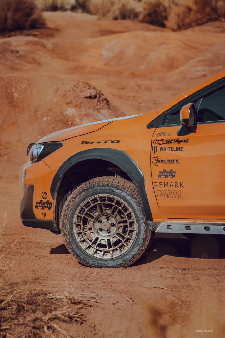 lifted subaru crossover suspension and Nitto Nomad Grappler tires