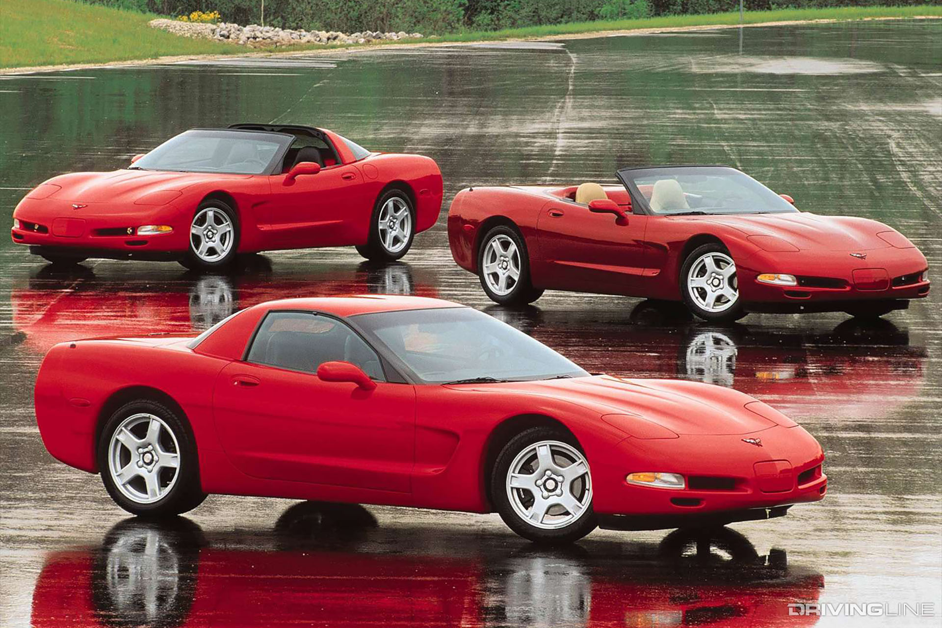 C5 Corvette Lineup Red