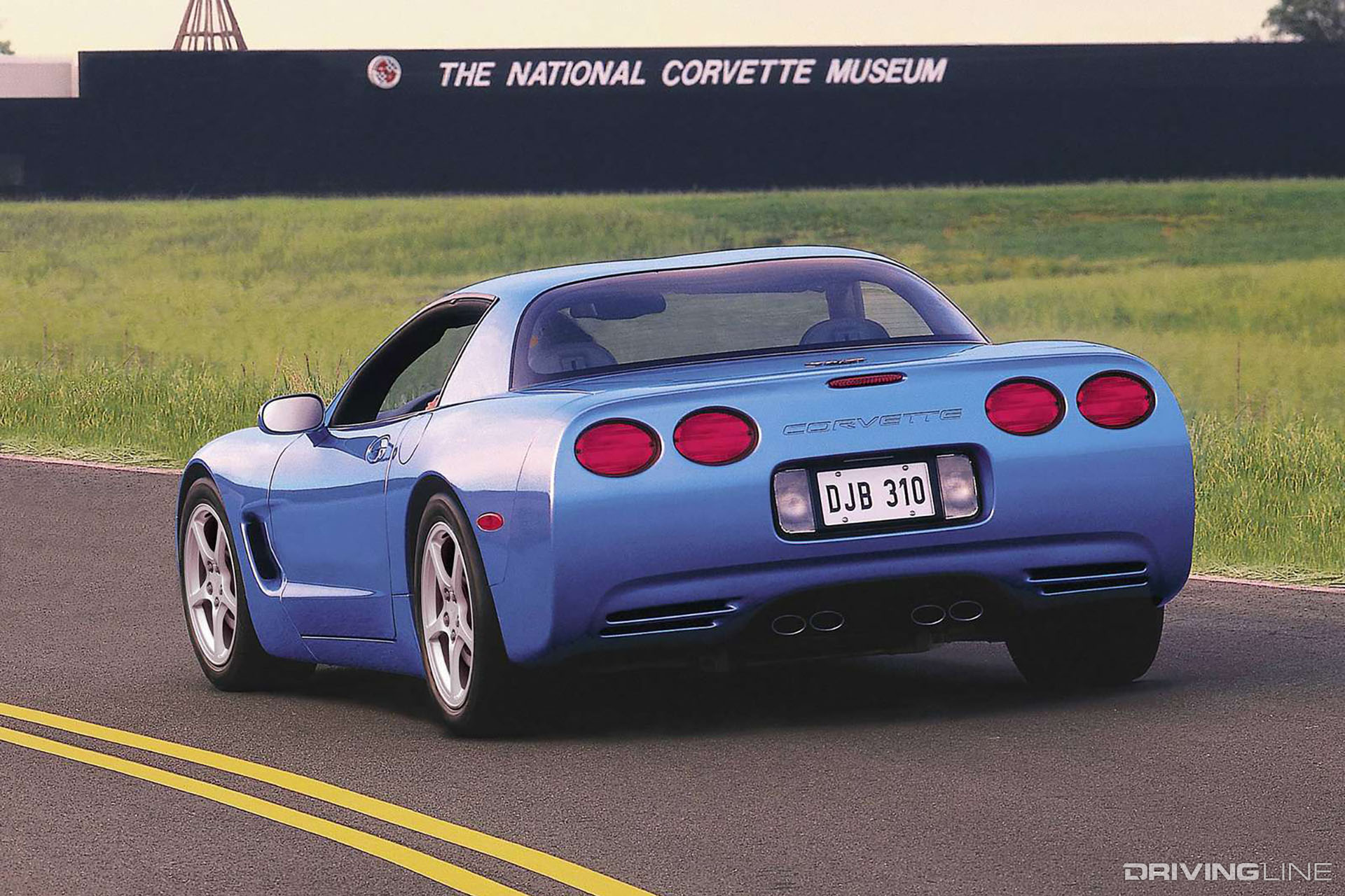 Corvette C6 Blue Rear View