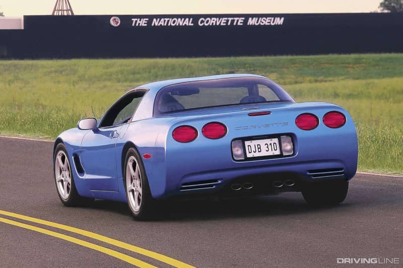 Corvette C6 Blue Rear View