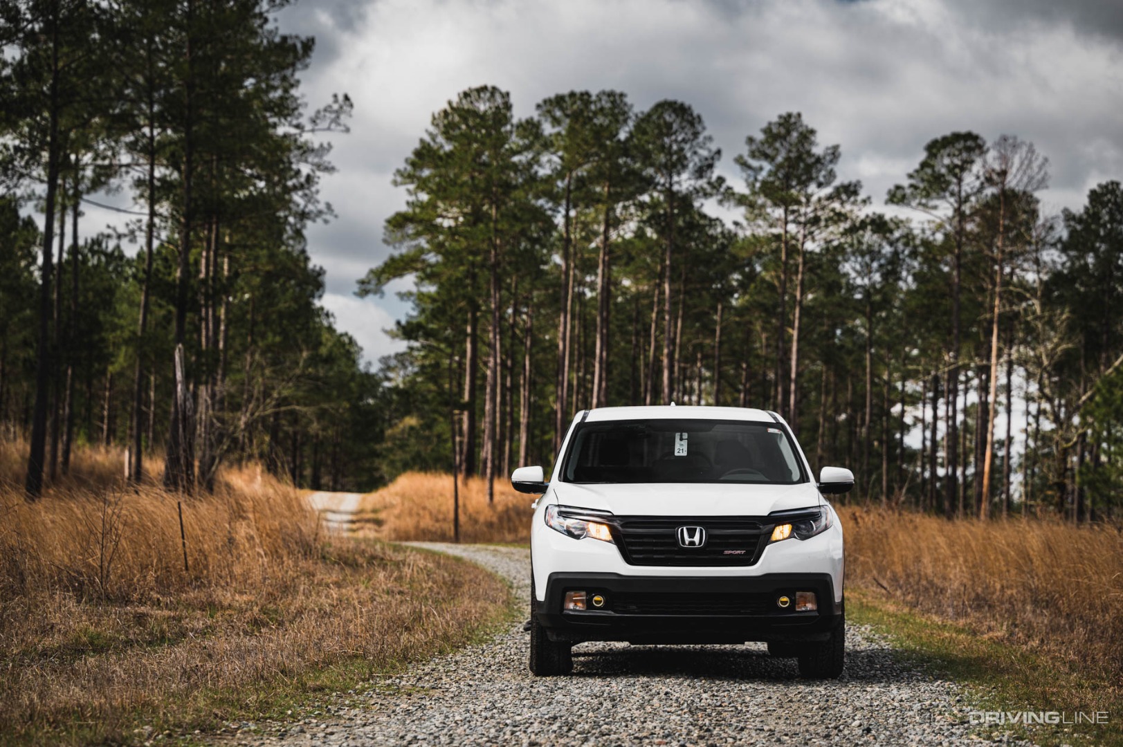 Honda Ridgeline on off-road trail.
