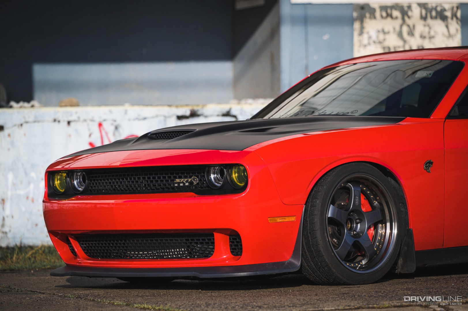 Front of Dodge Hellcat on SSR Wheels