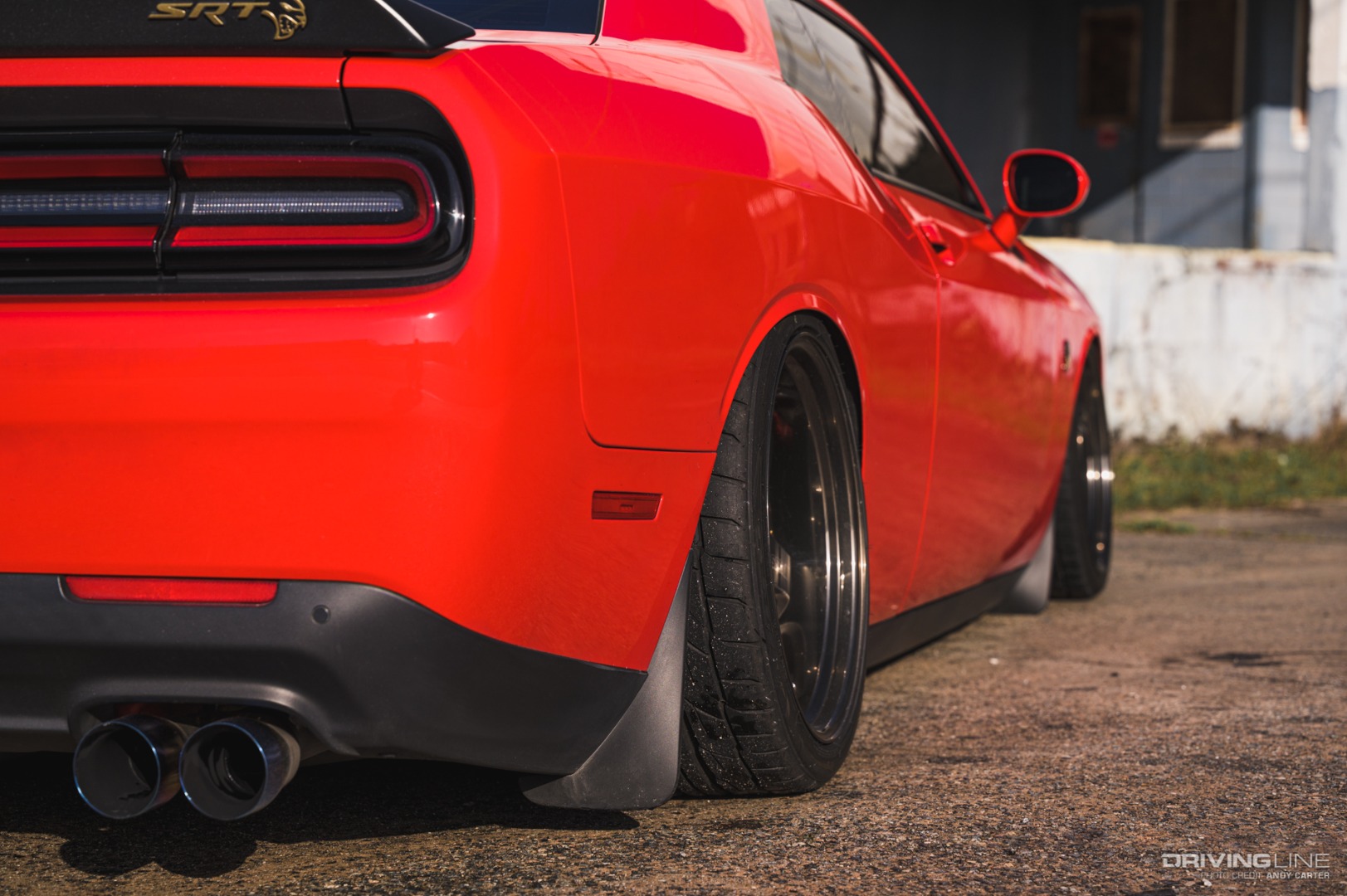 Dodge Hellcat on Nitto NT555G2 Tires from the rear