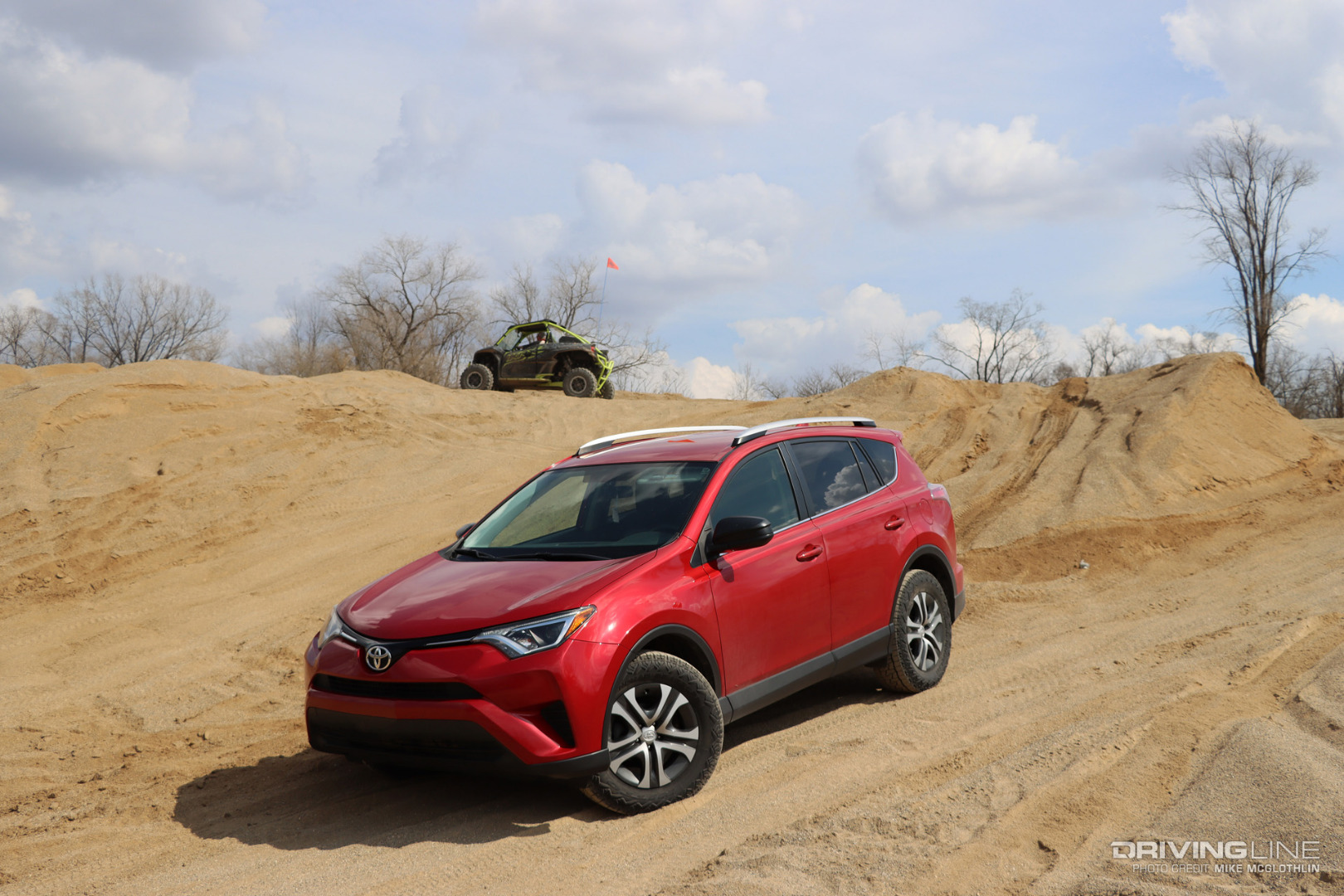 2016 Toyota RAV4 on a sand dune