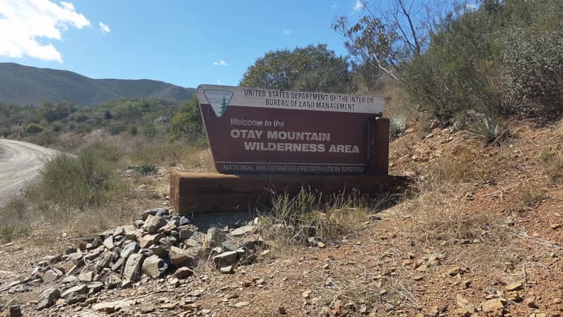 Sign on Otay Mountain Truck Trail