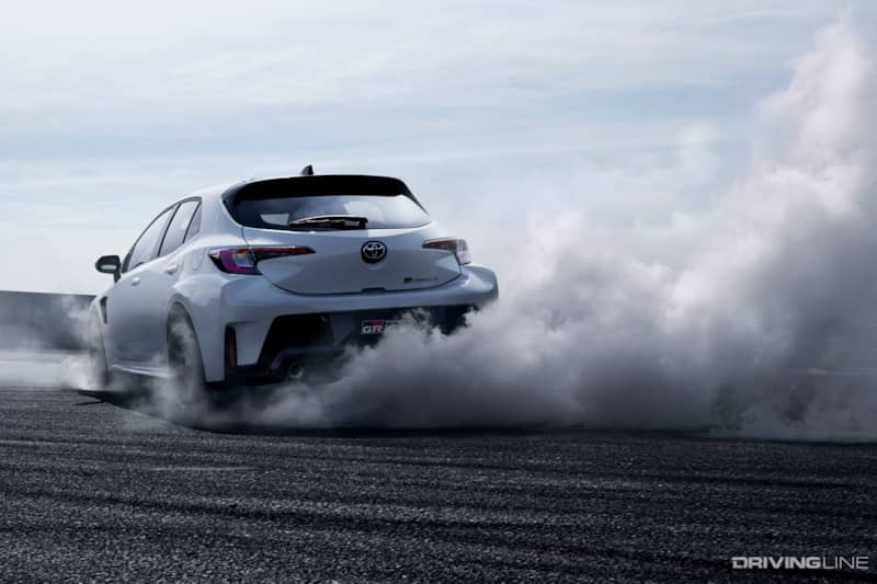 2023 Toyota GR Corolla Burnout