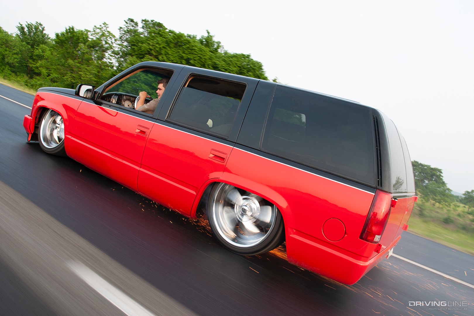 Chevy Tahoe Dragging on IF Customs' Cruise to Showfest in Greenville, MS