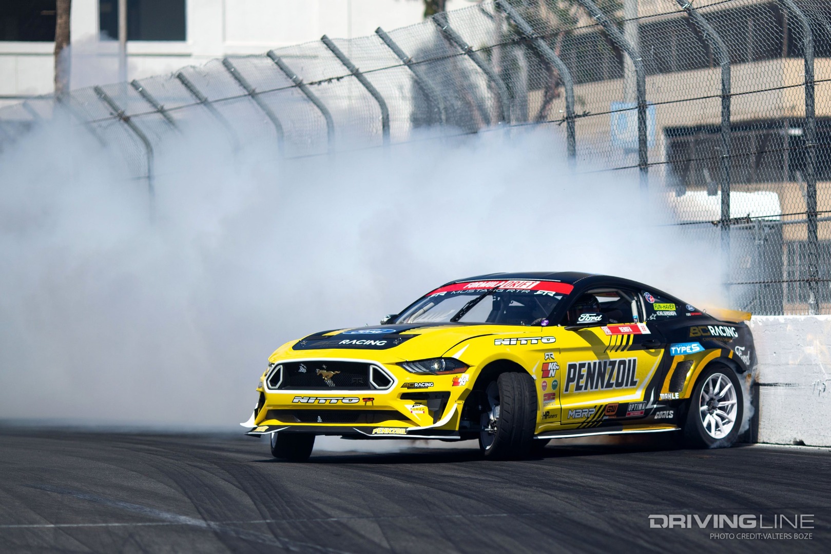 Chelsea DeNofa drifting on Nitto NT555 G2 tires at FDLB 2022