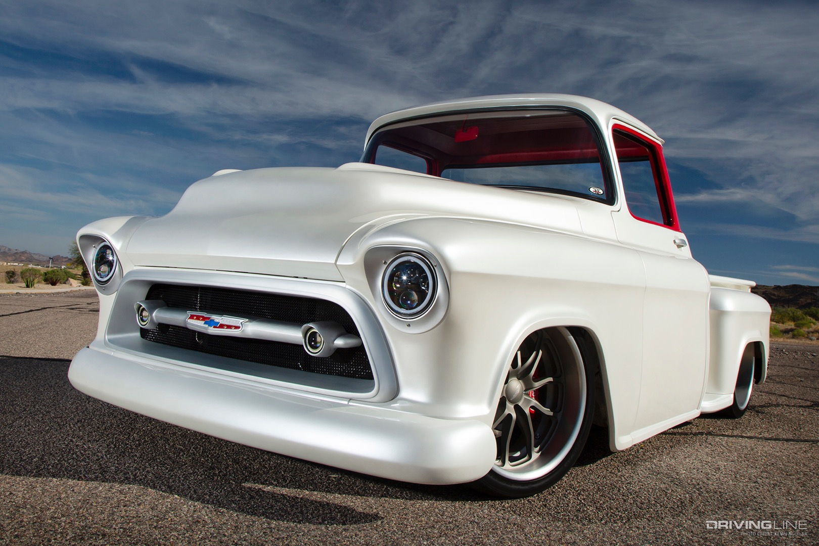 Premier Street Rod's Snow White '57 Chevy on Nitto INVO Tires